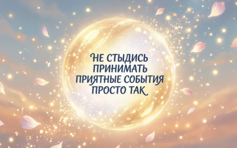 Не стыдись принимать приятные события просто так